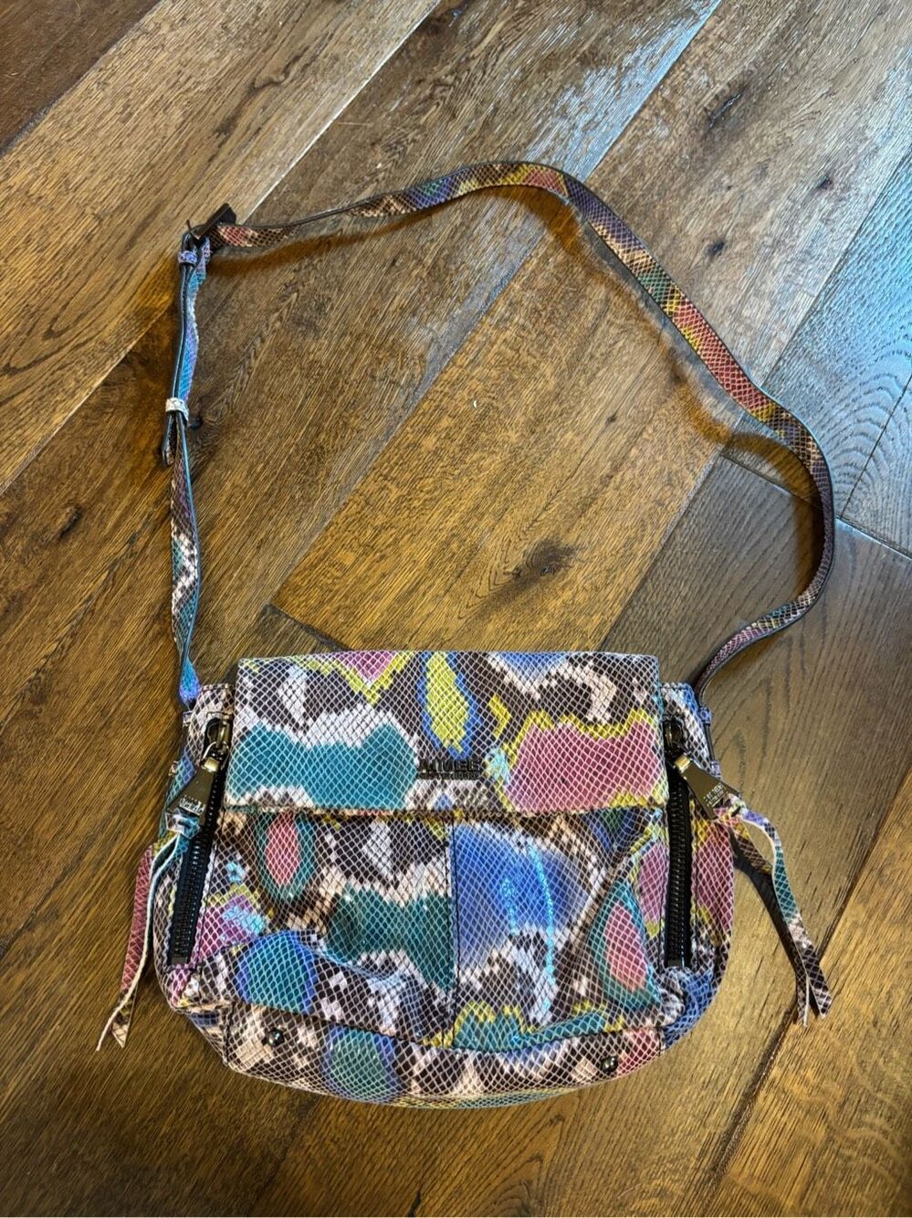 Aimee Kestenberg snakeskin python Bali crossbody purse bag